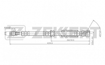 Шланг торм OPEL VECTRA B пер ZEKKERT