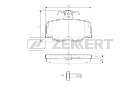 Колодки торм NISSAN ALMERA N16 зад ZEKKERT GDB3092=234300