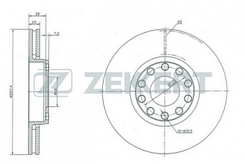 Диск торм VAG A4/A6/PASSAT B5 99- пер ZEKKERT