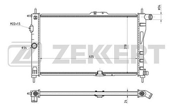 Радиатор ОЖ DAEWOO NEXIA все моторы ZEKKERT