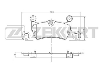 Колодки торм VW TOUAREG/Q7/CAYENNE зад ZEKKERT GDB1875