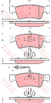 Колодки торм VW T5 зад 17" REMSA GDB1671=2118702