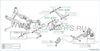 Сайлентблок рычага SUBARU задн подв попереч внутр OE SAB-B12R3