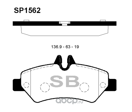 Колодки торм MB SPRINTER/VW CRAFTER зад SANGSIN GDB1697