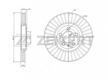 Диск торм VAG пер ZEKKERT (288x25) DF4027