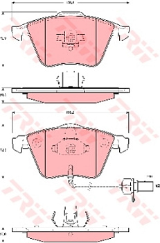 Колодки торм AUDI A6 пер TRW GDB1659=GDB1617
