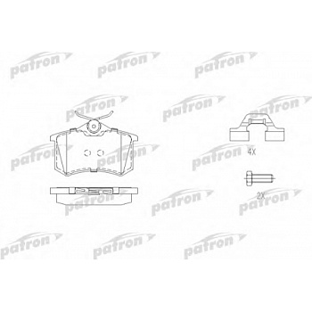 Колодки торм VW SHARAN зад PATRON GDB1415=226351 (+PFK427)