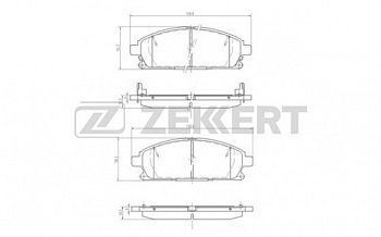 Колодки торм NISSAN X-TRAIL T30/PATHFINDER R50 пер ZEKKERT GDB3293=267402