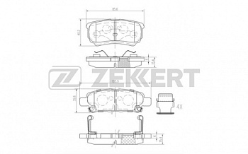 Колодки торм MITSUBISHI LANCER IX-X зад ZEKKERT GDB3341