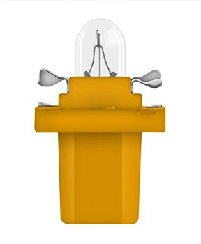 Автолампа приборки 12V (1.5W) BX8.5d пластмассовый патрон (светло-корич) LYNX