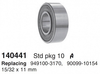 Детали Генератора Подшип. Генератора 15x32x11 CARGO