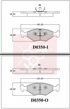 Колодки торм VW POINTER пер METACO GDB1776