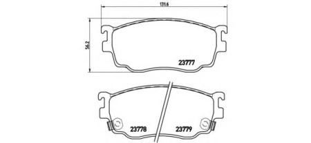 Колодки торм MAZDA 626 GF/GW пер HSB GDB3253