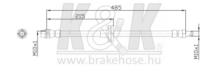 Шланг торм BMW E53 пер K&K