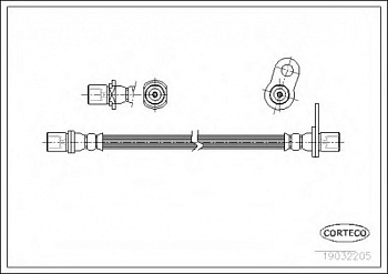 Шланг торм TOYOTA CARINA E задн лев CORTECO