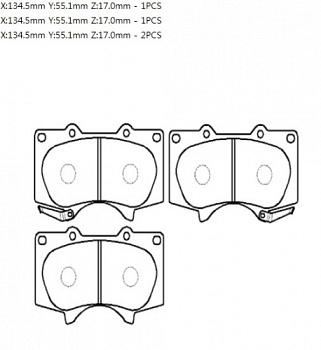 Колодки торм TOYOTA LC120/150 пер HSB GDB3364