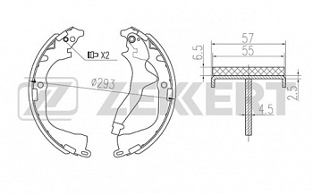 Колодки торм VW AMAROK 10- задн бараб ZEKKERT GS8800