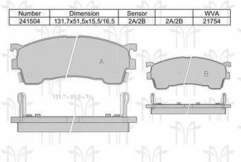 Колодки торм MAZDA 626 94-98 пер REMSA GDB1139=241504