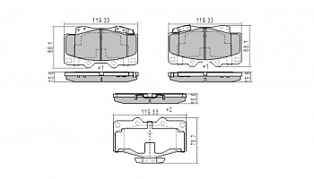 Колодки торм TOYOTA LC90/GW DEER/SAFE 4WD пер JP GDB797