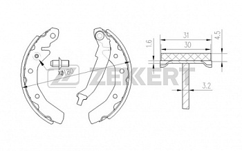 Колодки торм DAEWOO MATIZ/CHERY S11 задн бараб ZEKKERT GS8645=408600=SA086