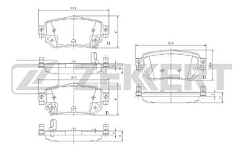 Колодки торм NISSAN QASHQAI J11/T32 задн ZEKKERT GDB3617