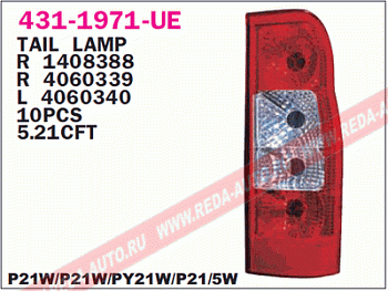 Фонарь зад. FORD TRANSIT 00-06- лев бел DEPO