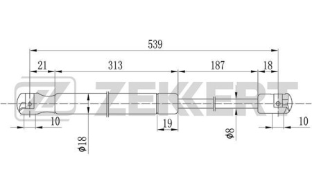 Амортизатор багажника NISSAN ALMERA N16 ZEKKERT