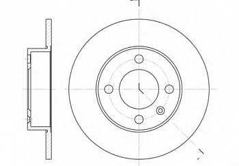 Диск торм VW POLO 98-01 задн RH DF4062