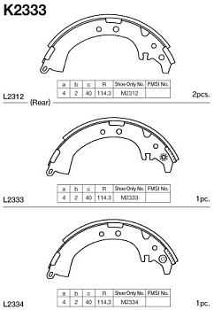 Колодки торм TOYOTA RAV4 I зад бараб KASHIYAMA GS8649