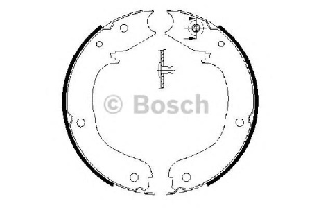 Колодки ручника MITSUBISHI PAJERO III BOSCH