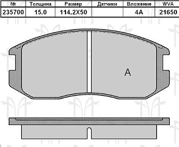 Колодки торм MITSUBISHI LANCER -01 пер SANGSIN GDB3046