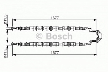 Трос ручника OPEL ZAFIRA A BOSCH (диски)