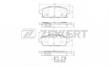 Колодки торм CHEVROLET CRUZE/ORLANDO/OPEL ASTRA J зад ZEKKERT GDB1844 (+PFK654)