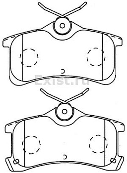 Колодки торм TOYOTA AVENSIS 97-03/COROLLA 00-02 зад RH GDB3334=2105002