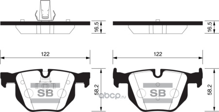 Колодки торм BMW E60/E90/E70 зад SANGSIN GDB1730