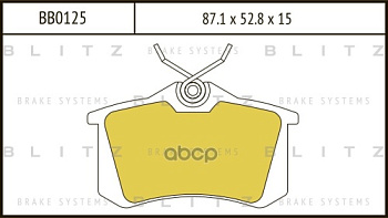 Колодки торм VAG PASSAT/GOLF/BORA/JETTA/MEGANE II зад BLITZ GDB1330