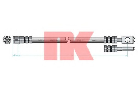 Шланг торм VW TOUAREG зад NK