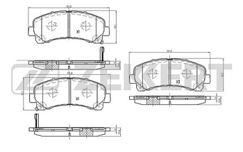 Колодки торм ISUZU D-MAX I-II 08- пер ZEKKERT GDB3545