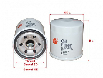 Фильтр масл CHEVROLET AVEO 1.2 84PS SAKURA W6021