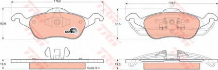 Колодки торм FORD FOCUS I пер TRW GDB1358