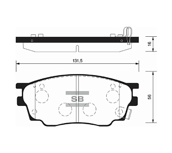 Колодки торм MAZDA 6 02- пер SANGSIN GDB3309