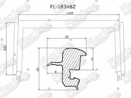 Молдинг стекла CHEVROLET CRUZE КИТАЙ