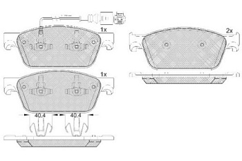 Колодки торм VW T5 пер 17" 10- SB Nagamochi GDB1887