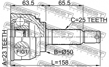 ШРУС HYUNDAI LANTRA 90- наружн GSP (25x23) УЦЕНКА/ТОЛЬКО ШРУС