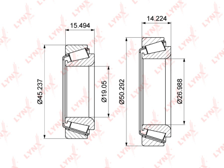 Подшипник ступичный MAZDA/KIA задн LYNX
