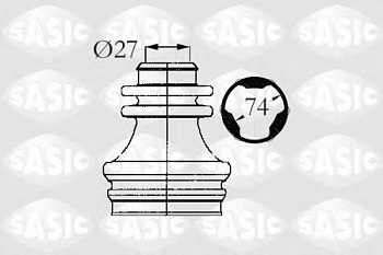 Пыльник ШРУСа RENAULT SYMBOL/KANGOO/LAGUNA I/MEGANE I внутр прав SASIC (27x74x104/трипоид) 305384