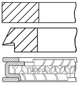 Кольца поршневые FORD 1.4 MAHLE STD (1.2x1.5x2.5/76mm)