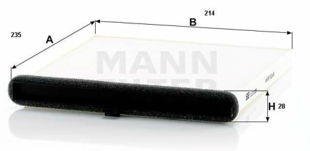 Фильтр салона MAZDA CX-5 MANN CU24009=CUK24009 (бум)