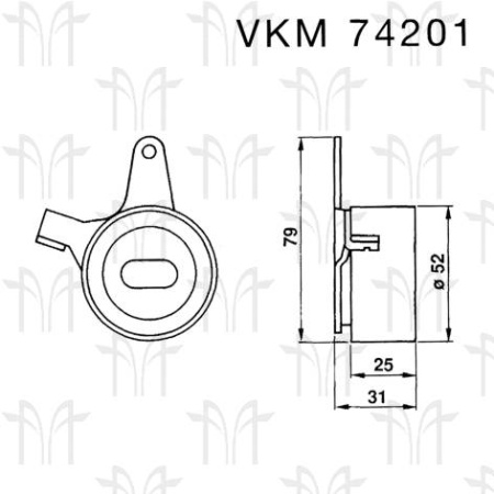 Ролик ГРМ KIA SPECTRA/MAZDA SKF VKM74201