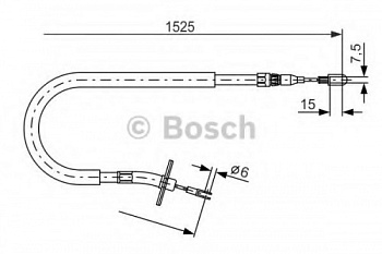Трос ручника MB SPRINTER/VW LT 46 (+CLASSIC) прав BOSCH